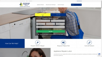 Screenshot of Joe Graham Appliance Repair website