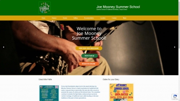 Screenshot of Joe Mooney Summer School website