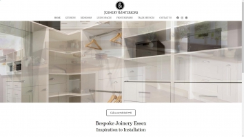 Screenshot of Joinery and Interiors Bespoke Kitchens, Bedrooms and Funiture Essex website