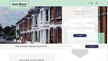 Screenshot of Just Move Estate Agents, Mansfield website
