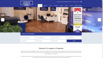 Screenshot of Langdown Properties, Andover website