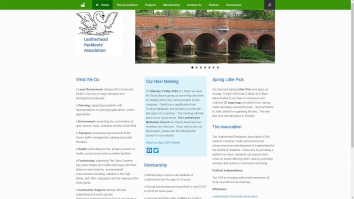 Screenshot of Leatherhead Residents Association website