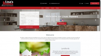 Screenshot of Lisa\'s Homes, Lowestoft website