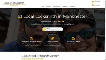 Screenshot of Locksmith Manchester - 0161 website