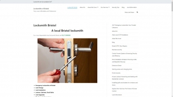 Screenshot of Locksmith Bristol 0117 2390282 Fast Unlock & Lock Change No VAT website