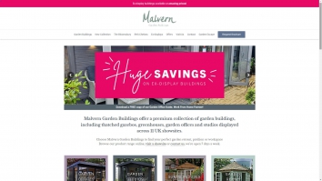 Screenshot of malvern garden building website