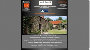 Screenshot of Mark Devitt website