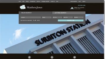 Screenshot of Matthew James, Surbiton website