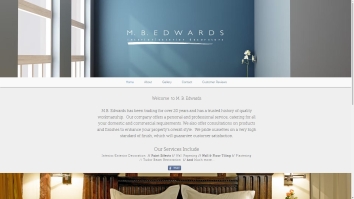 Screenshot of M.B. Edwards Interior/Exterior Decorators website