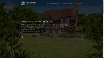 Screenshot of Home | MBL Estates website