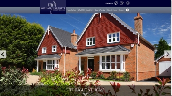Screenshot of MJH Homes website
