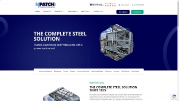 Screenshot of The Complete Steel Solution | MJ Patch Engineering website