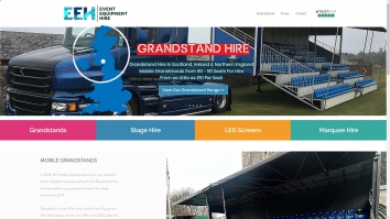 Screenshot of Mobile Grand Stands website