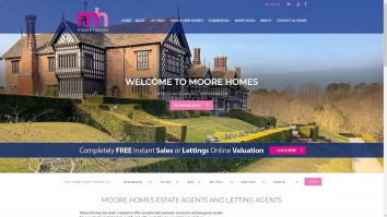 Screenshot of Moore Homes, Poynton website