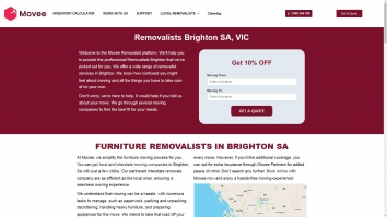 Screenshot of Movee website