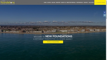 Screenshot of New Foundations, Bexhill on Sea website
