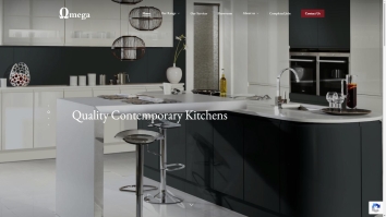 Screenshot of Omega Kitchens website