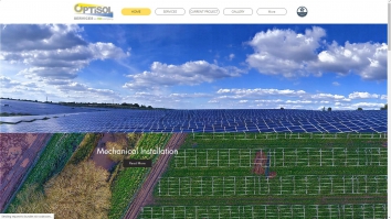 Screenshot of OPTISOL SERVICES | Solar Farm Cleaning | United Kingdom website