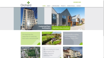 Screenshot of Orchard Homes website