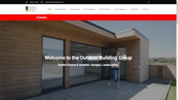 Screenshot of Outdoor Building Group website