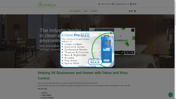 Screenshot of Ozofresh Ltd website