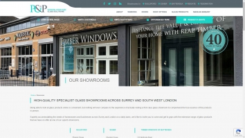 Screenshot of P & P Glass website