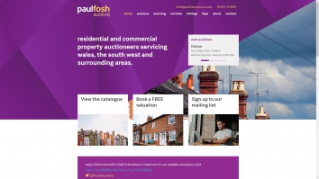 Screenshot of Paul Fosh Auctions, Newport website