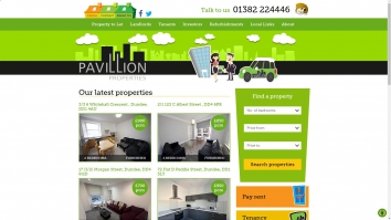 Screenshot of Pavillion Properties website