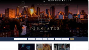 Screenshot of Homepage - PG Estates website