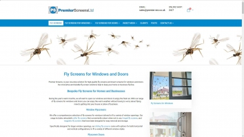 Screenshot of Premier Screens Ltd website