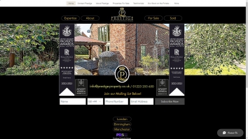 Screenshot of Prestige Property Group, Sherborne website