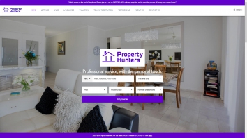 Screenshot of Property Hunters website
