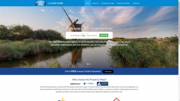Screenshot of The Property Shop website