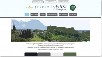 Screenshot of Property First Edinburgh website