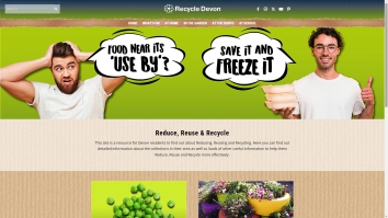 Screenshot of Recycle Devon website