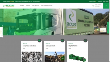 Screenshot of Home - Recycling Management Ltd website