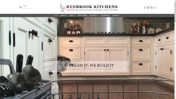 Screenshot of Redbrook kitchens website