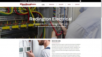 Screenshot of Redington Electrical website