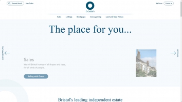 Screenshot of Ocean estate agents website