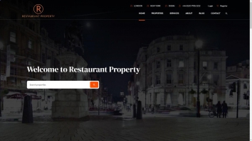 Screenshot of Restaurant Property website
