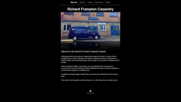 Richard Frampton Carpentry Screenshot of Richard Frampton Carpentry website