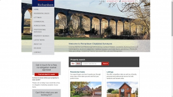Screenshot of Richardson Estate Agents, Commercial website