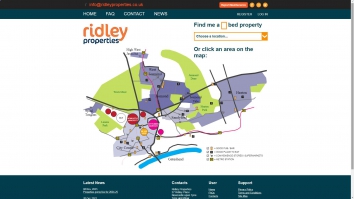Screenshot of Ridley Properties website