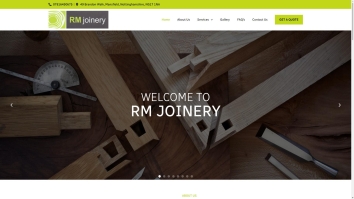 Screenshot of RM Joinery website