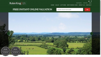 Screenshot of Robin King Estate Agents, Congresbury website
