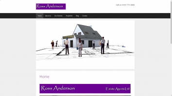 Screenshot of Ross Anderson Estate Agents website