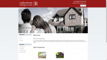 Screenshot of Rutherfords Lettings website