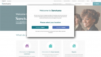 Screenshot of Sanctuary Properties website