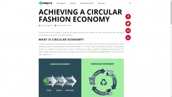Screenshot of Achieving a circular fashion economy - Segura website
