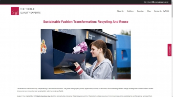 Screenshot of Sustainable Fashion Transformation: Recycling and Reuse website